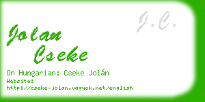 jolan cseke business card